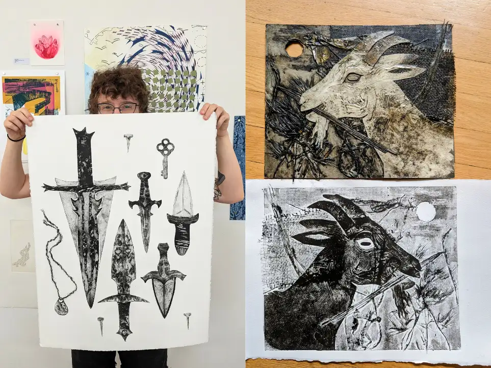 Eco-Friendly Collagraphs: Printable Collage