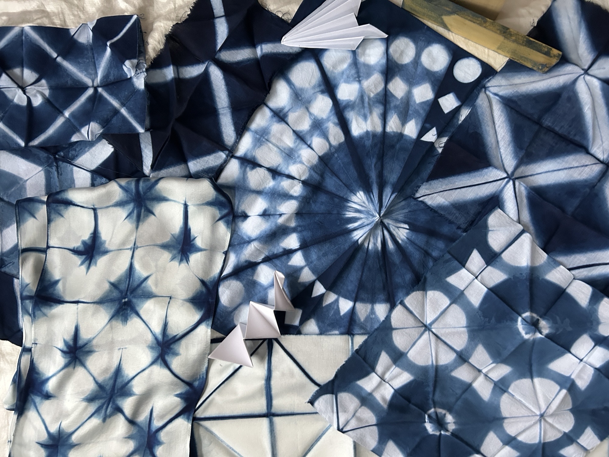 Geometry in Indigo Blue: Discover Itajime Shibori