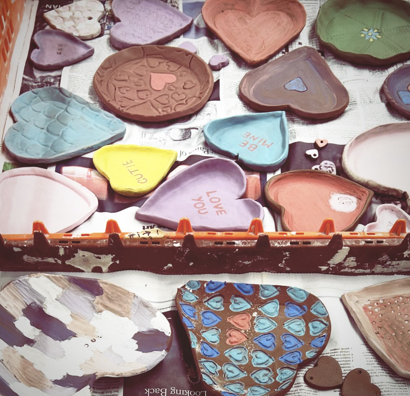 Homemade Heart Plates