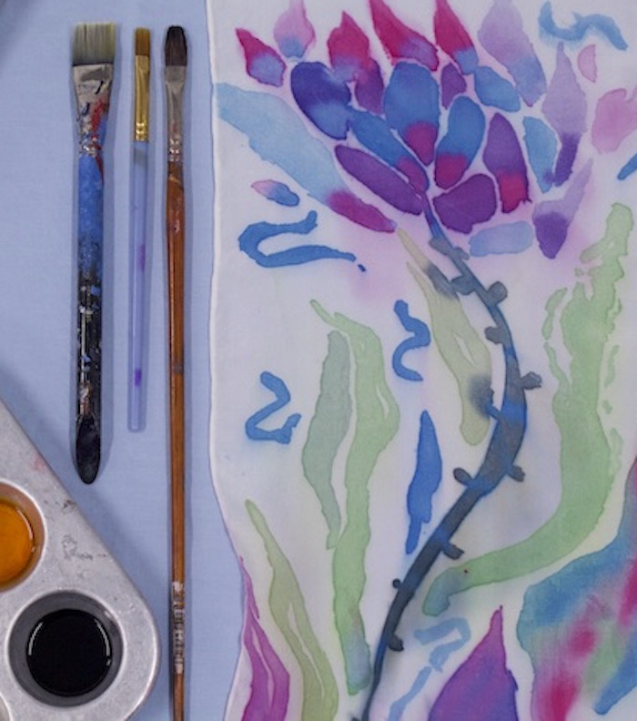 Monoprinting on Silk