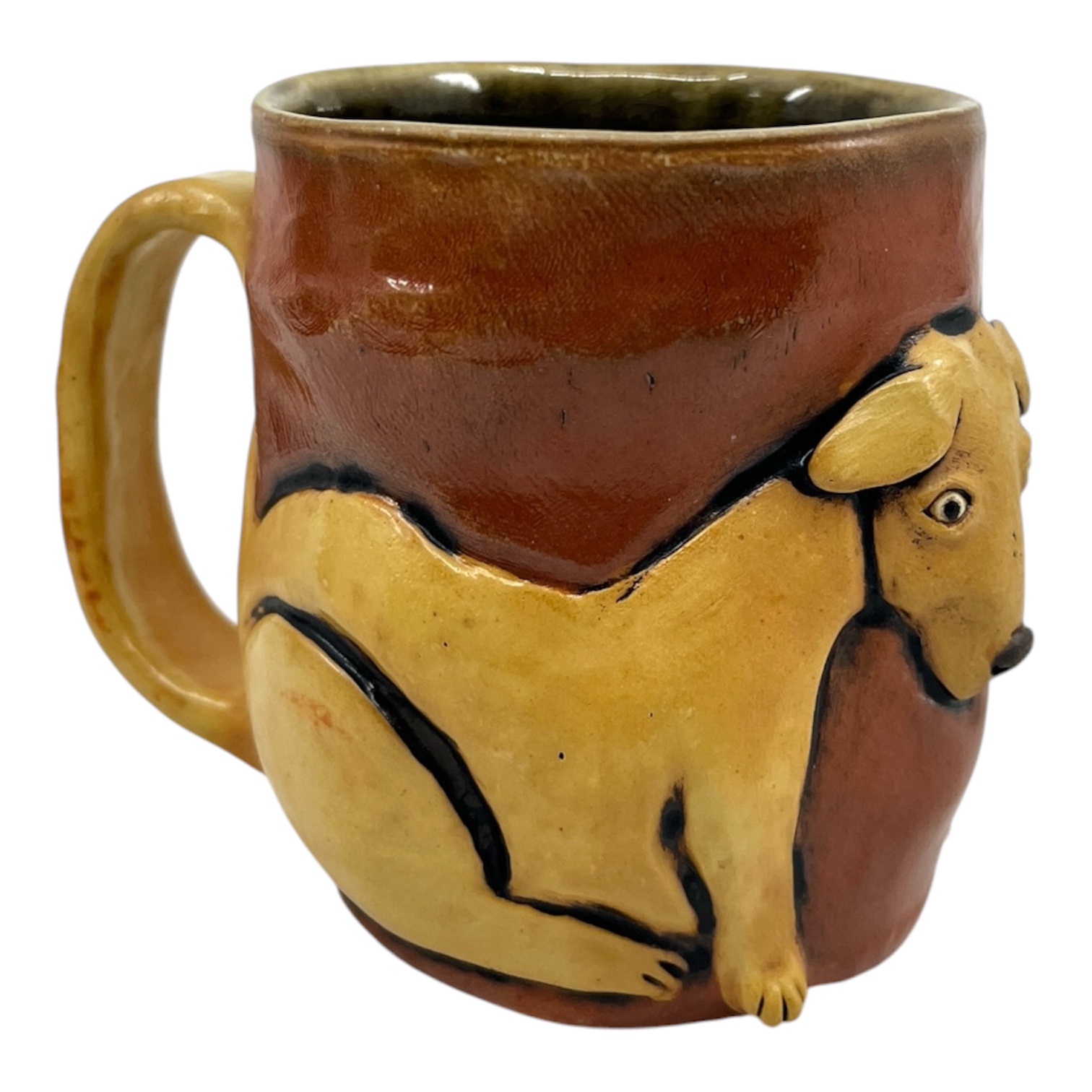 Perspective mug, soda fired stoneware