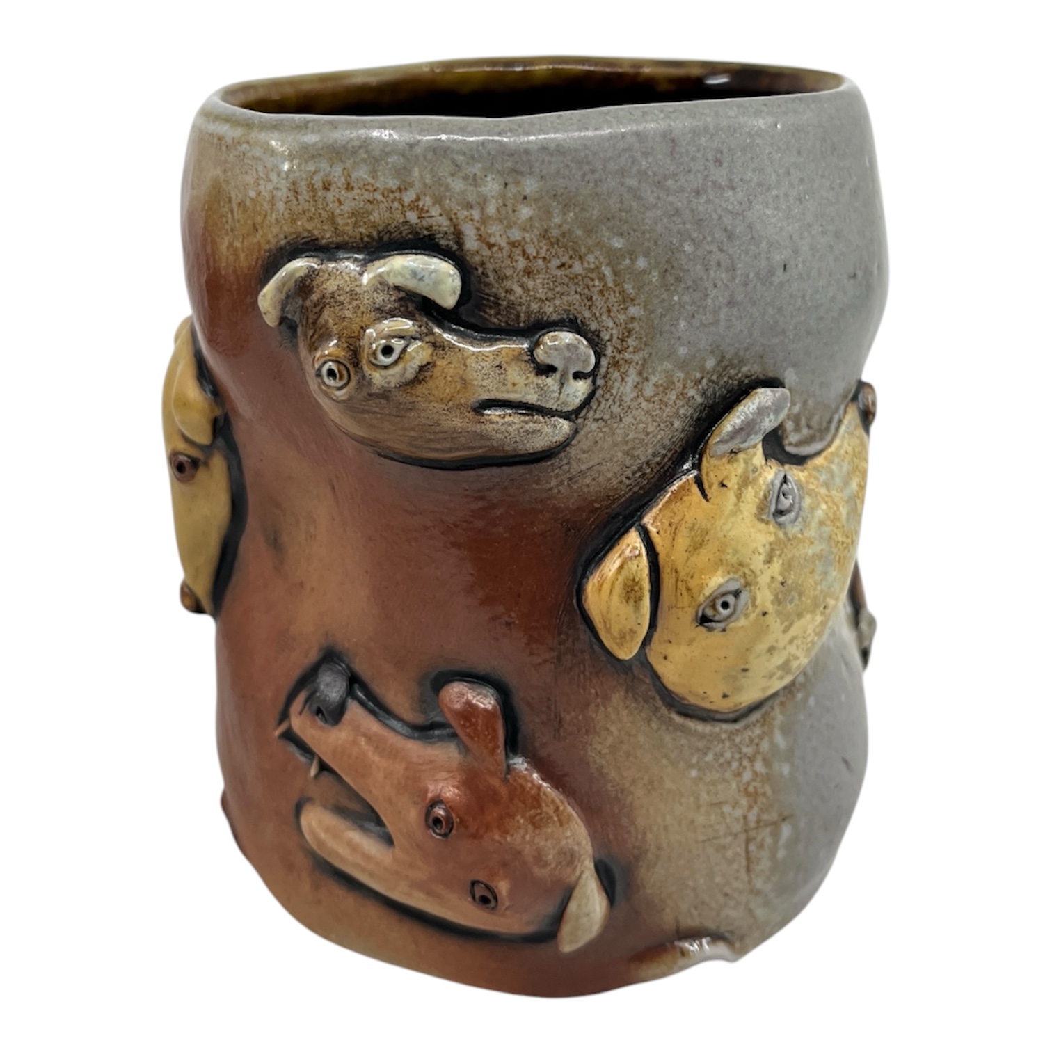 Posse mug, soda-fired stoneware