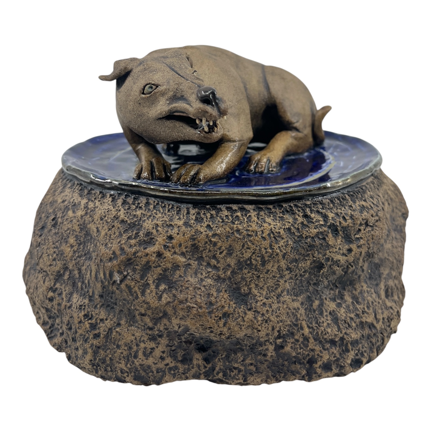 Defensive (watering bowl), stoneware