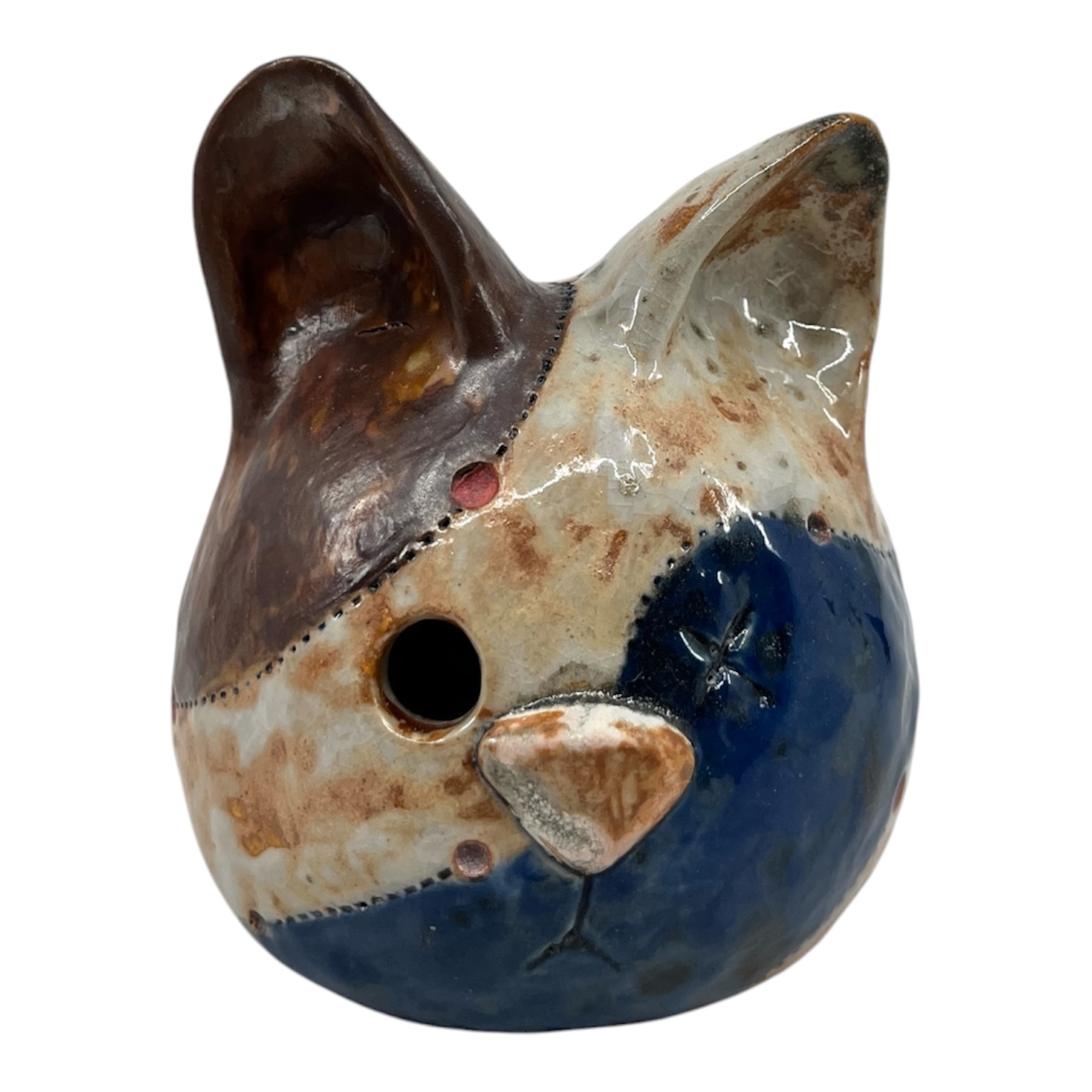 Blue Striped Cat Head