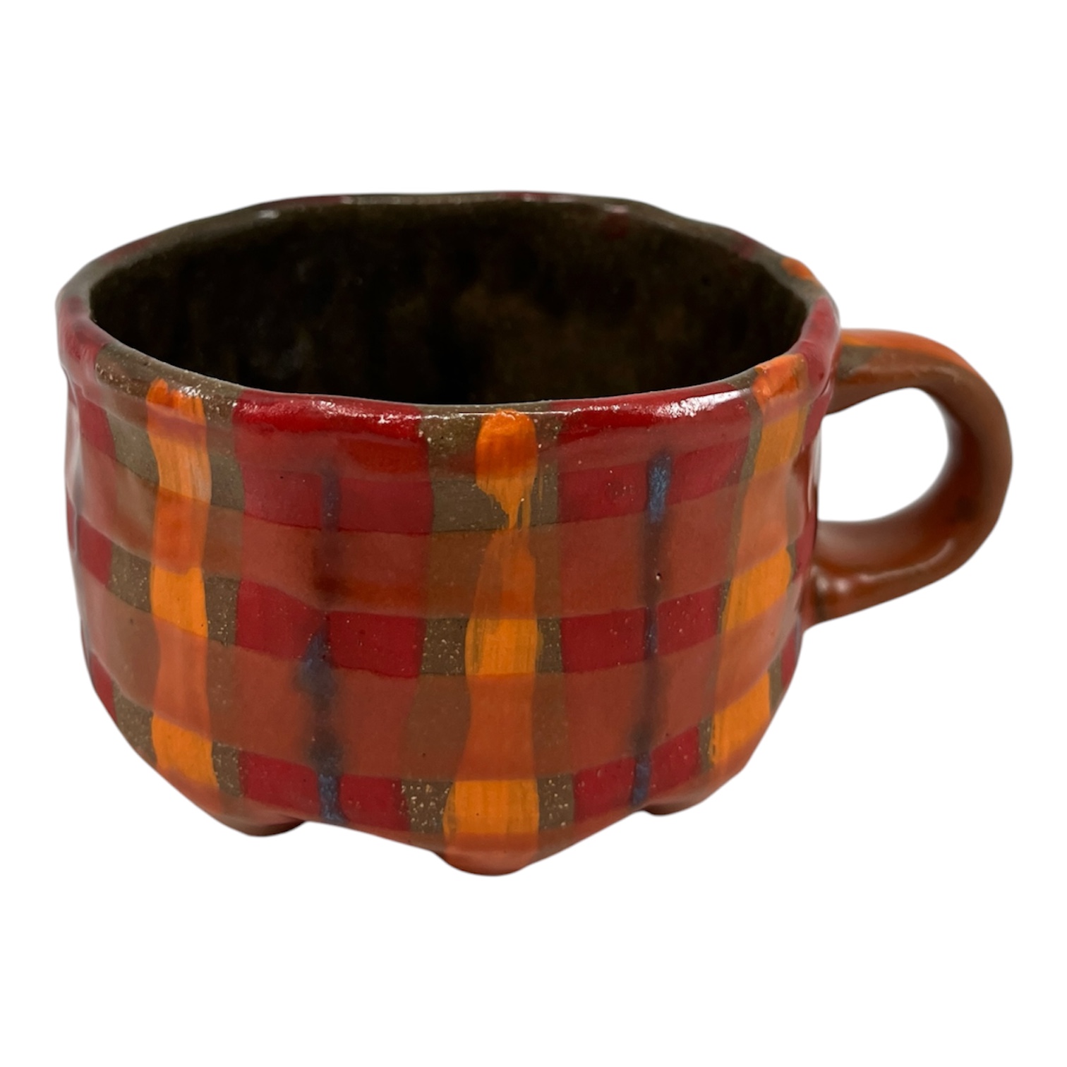 Orange Plaid mug