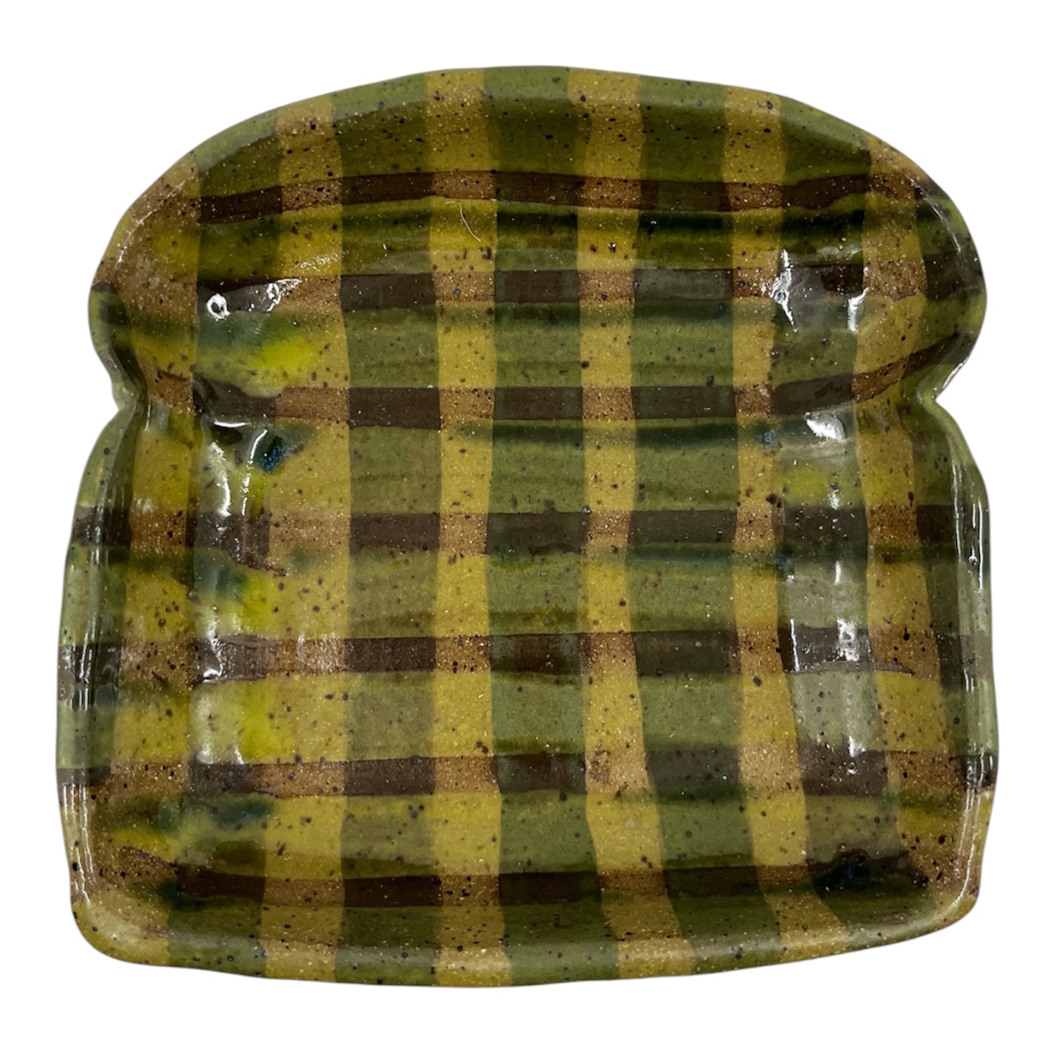 Plaid Sandwich plate