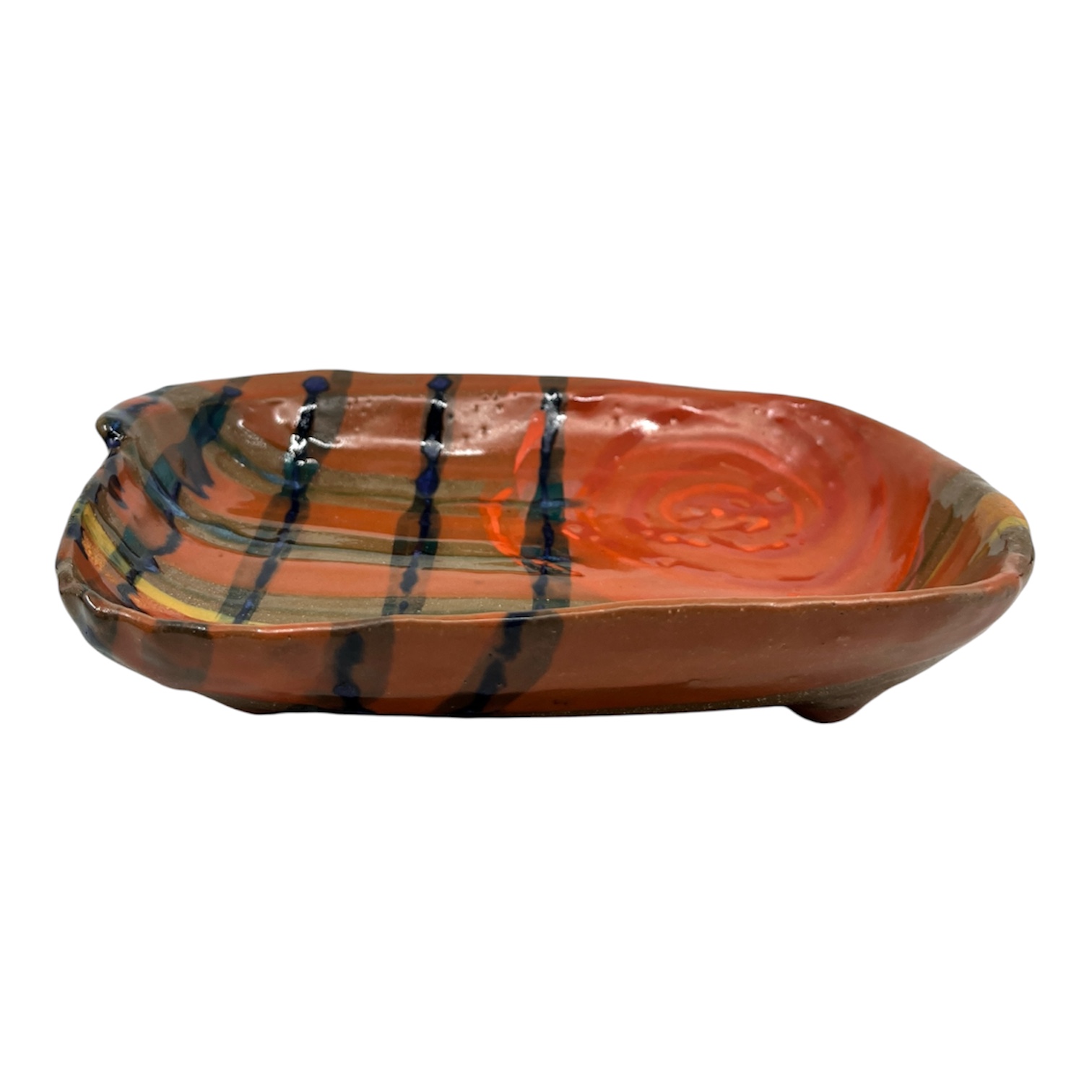 Orange Plaid Plate