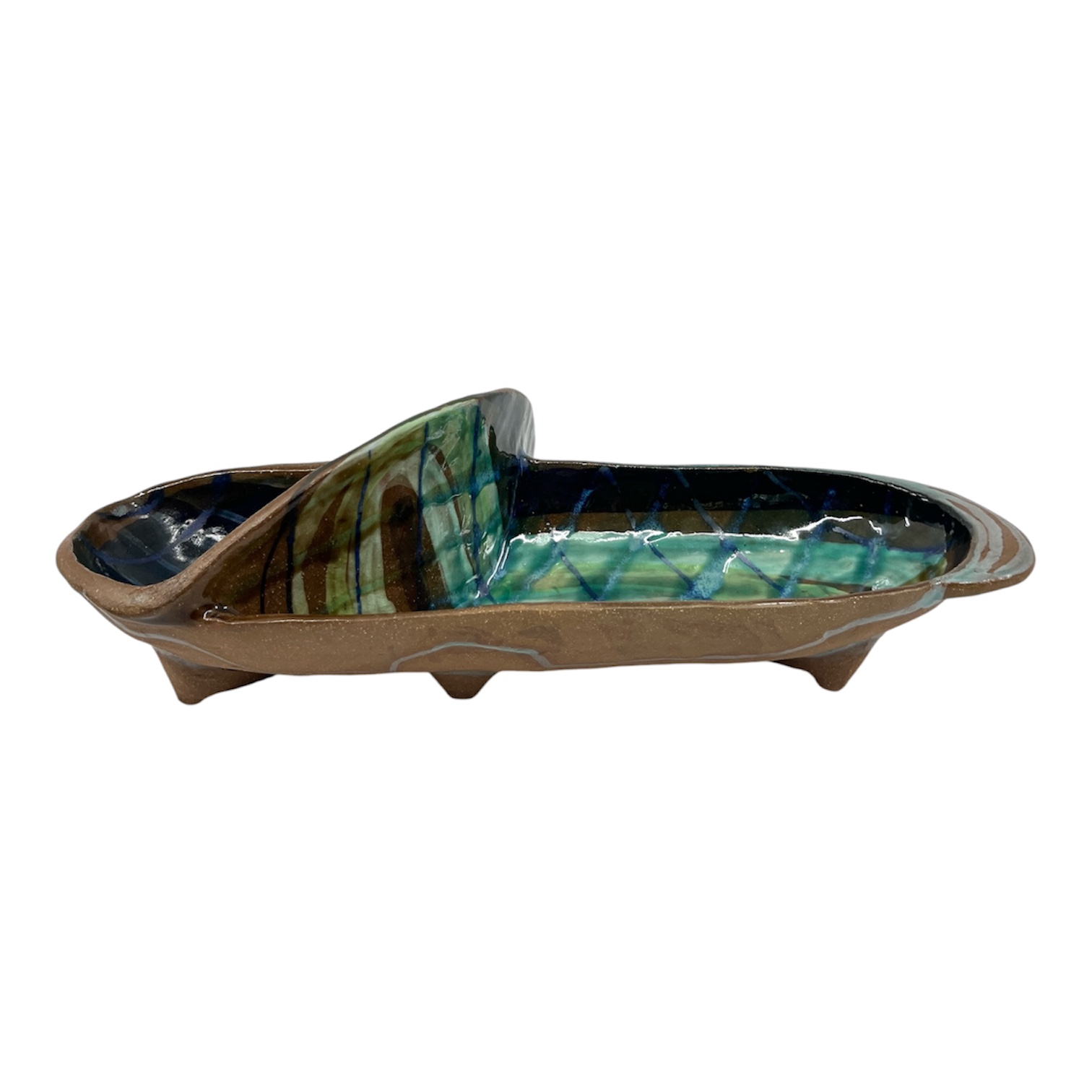 Floral divided dish