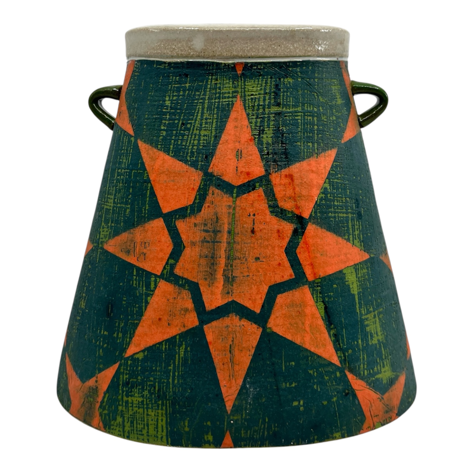 Vase w/ green & orange