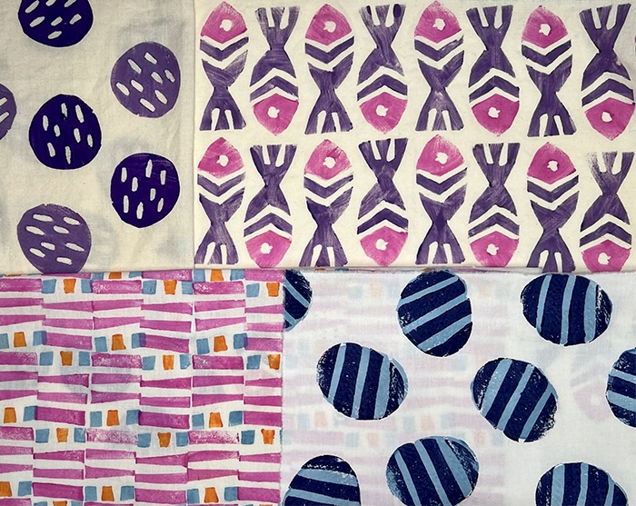 Potato Block Printing on Fabric at Lillstreet Art Center